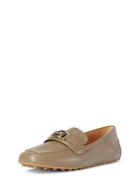 MICHAEL Michael Kors Mandy Leather Moccasin Loafers - Husk - Size 10